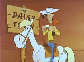 Gif animé Lucky Luke et Jolly Jumper